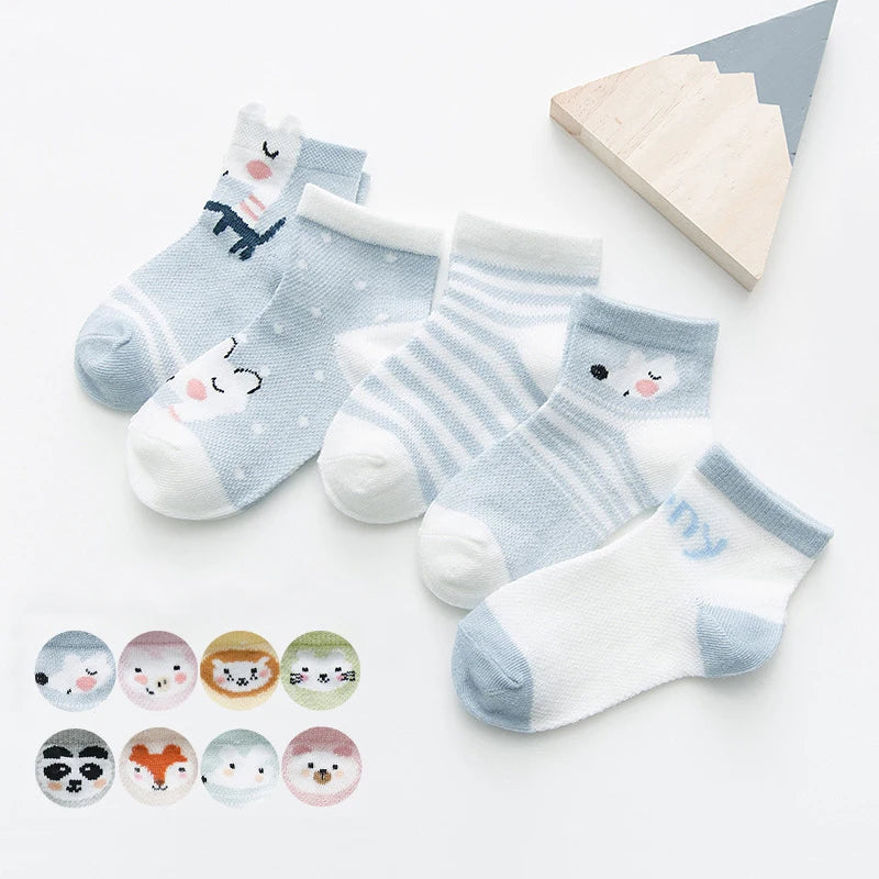 5Pairs/lot 0-2Y Infant Baby Socks Baby Socks for Girls Cotton Toddler Socks
