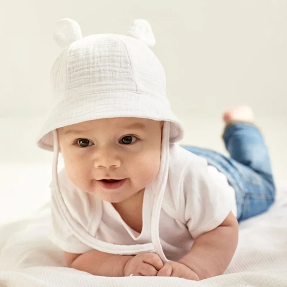 2022 New Baby Sun Hat for Children ,Rabbit Ear Beach Caps , Boy and Girl Panama Hat Unisex Beach Bucket Hats , Bunny Hat